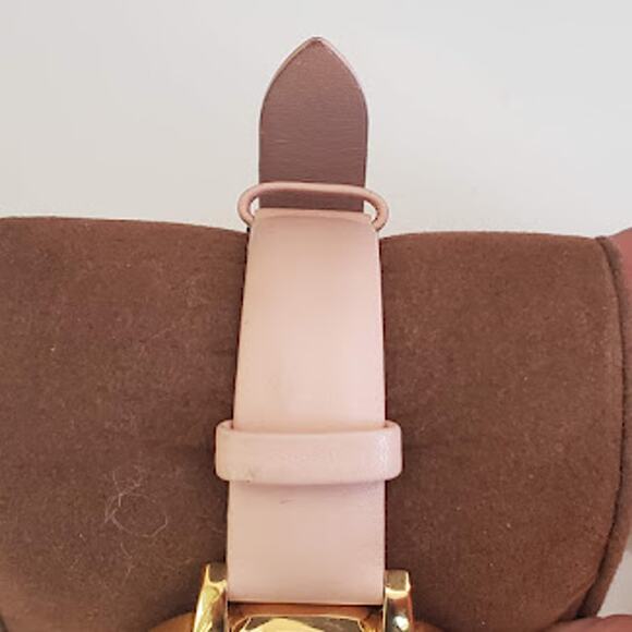 Michael Kors Hartman Ladies Watch 38mm Gold Tone with Pink Leather Band MK2558 - Picture 7 of 9